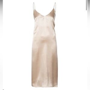 Anine Bing Gemma silk slip in Champagne